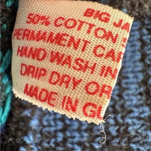 Sold‼️Big Jaguar Vintage 3D Knit Women’s Cardigan Sweater OS Batwing Sleeve - Picture 7 of 8